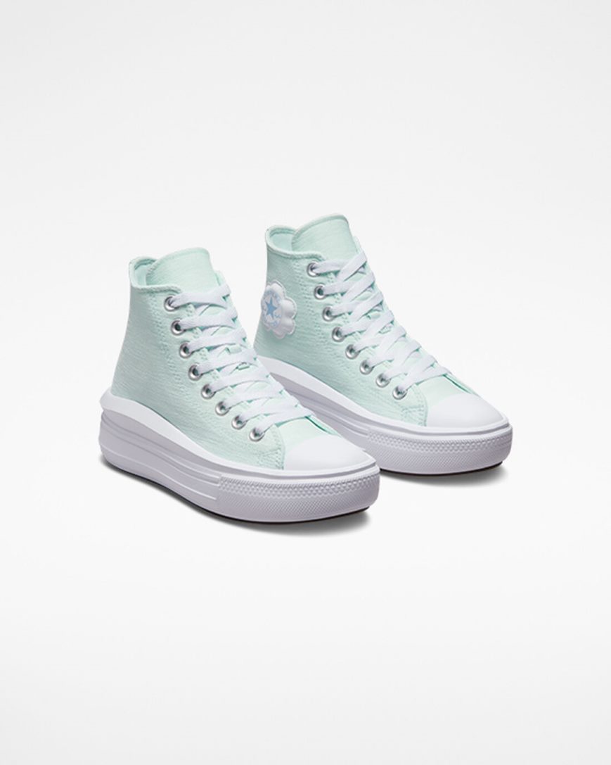 Dívčí Boty Na Platformy Converse Chuck Taylor All Star Move Cloud Patch Vysoké Blankyt | CZ NDTE73